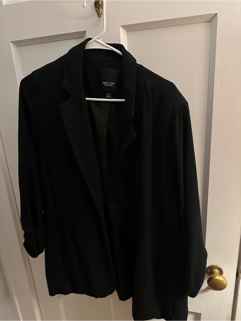 Simply Vera Vera Wang Black XL Blazer